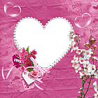Sweet Pink Transparent Heart Frame