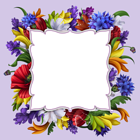 Transparent Purple Floral Frame
