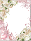 White Roses Pink PNG Photo Frame