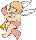 Angel with Horn PNG Picture