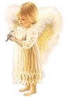 Cute Angel-Girl with Bird PNG Picture