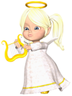 Cute Large Blond Angel PNG Clipart