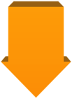 Orange Arrow Down PNG Transparent Clip Art Image
