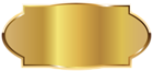 Golden Label Template PNG Image