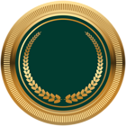 Green Gold Seal Badge PNG Transparent Image