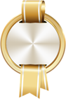 Seal Badge Gold White PNG Clip Art Image