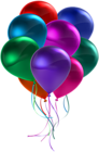 Bunch of Colorful Balloons Transparent Clip Art