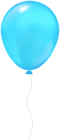 Single Balloon PNG Blue Clipart