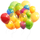 Transparent Colorful Balloons Bunch PNG Clipart Image