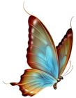 Brown and Blue Transparent Butterfly Clipart