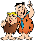Fred Flintstone and Barney Rubble PNG Clip Art Image