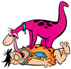 Fred Flintstone and Dino Transparent PNG Clip Art Image | Gallery
