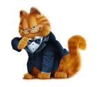 Garfield with Suit PNG Free Clipart