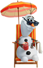 Olaf on the Beach Frozen Transparent PNG Image