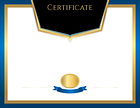Certificate Template Blue PNG Image