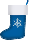 Blue Christmas Stocking Clip Art Image