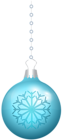 Christmas Ball Blue Hanging PNG Clipart