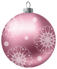 Christmas Ball Pink PNG Clipart Image