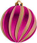 Christmas Ball Pink PNG Transparent Clipart