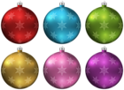 Christmas Balls PNG Set Clip Art Image