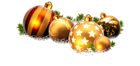 Christmas Balls and Snow PNG Clipart Image