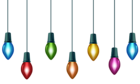 Christmas Colorful Bulbs PNG Clip Art Image