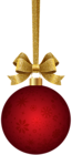 Christmas Hanging Ball Red Transparent Image
