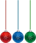 Christmas Hanging Balls PNG Transparent Image