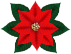 Christmas Poinsettia Clip Art Image