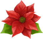 Christmas Poinsettia PNG Clip Art Image