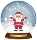 Christmas Santa Snowglobe PNG Clipart Image