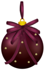Dark Red Christmas Ball PNG Clipart Picture