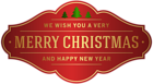 Merry Christmas Label PNG Clip Art Image