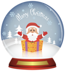 Santa Christmas Snowglobe PNG Clipart Image