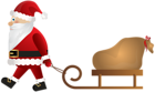 Santa Claus with Sleigh PNG Clip Art