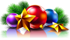 Transparent Christmas Balls and Stars Clipart Picture