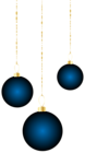 Transparent Christmas Blue Ornaments PNG Clipart