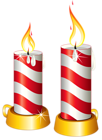 Transparent Christmas Candles PNG Clipart