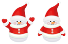Transparent Cute Red Santa Claus Decor Clipart