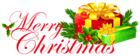 Transparent Merry Christmas with Presents PNG Clipart