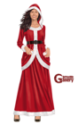 Woman in Red Christmas Costume Painting PNG Clipart