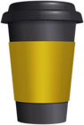 Black Gold Plastic Coffee Cup PNG Clipart