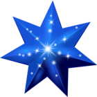 Blue Star Deco Transparent PNG Clip Art Image