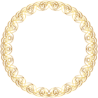 Border Frame Round Gold PNG Clipart