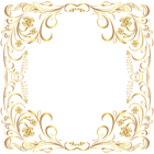Deco Gold Border Frame PNG Clip Art