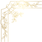 Decorative Golden Corner PNG Clip Art