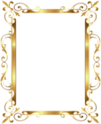Gold Border Frame Deco Transparent Clip Art Image