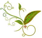 Green Deco Flower Ornament PNG Clipart