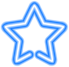 Neon Star Blue Clip Art PNG Image