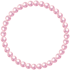 Pink Pearl Round Frame PNG Transparent Clipart